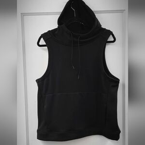 NOBULL Microplush Sleeveless Hoodie Black Fleece Lined Men’s Size L